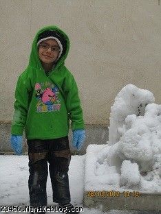 اولین برف زندگی پسرم