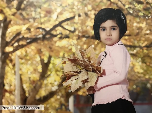 حلما شبیری سه سالگی مهد دانشگاه شیراز 96-97 عکس پاییز فضای باز