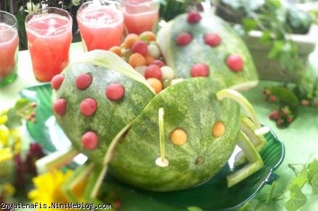 آموزش تزیین هندوانه به شکل کفشدوزک Ladybug watermelon 2 جشنواره جهانی هندوانه یلدا شب چله هندونه کفشدوزکی