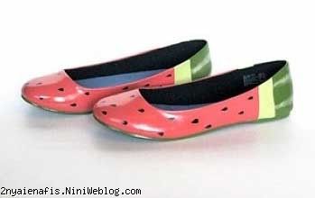کفشی دخترانه از رنگ و شکل هندوانه!