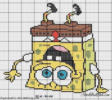 نقشه بافت روی ژاکت کودک با طرح: باب اسفنجی sequins SpongeBob