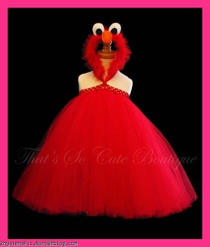  لباس توتو مدل المو لباس توتو بلند دامن توتو بلند دامن فرشته لباس شخصيت كارتوني المو قرمز  Elmo Inspired Tutu Dress Set