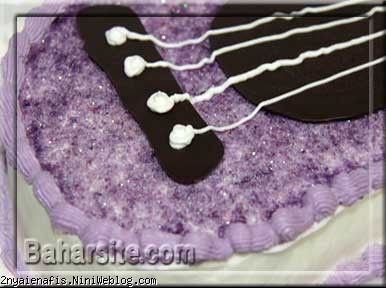 آموزش تزیین کیک گیتار طرز تهیه کیک جشن تولد به شکل گیتار یه گیتار خوشمزه 