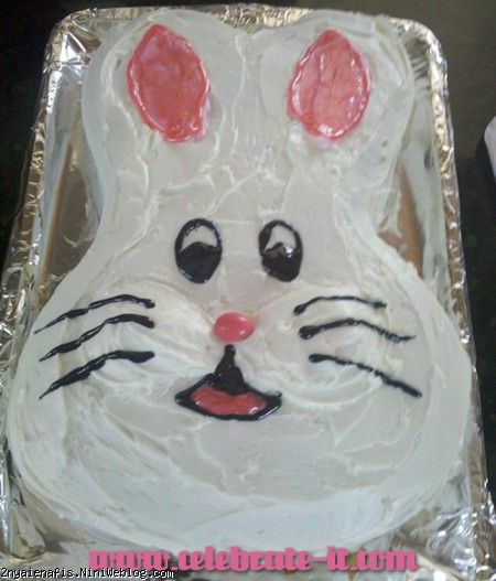   آموزش تزیین کیک خرگوشی Easter Bunny Cake Finished easter bunny cake