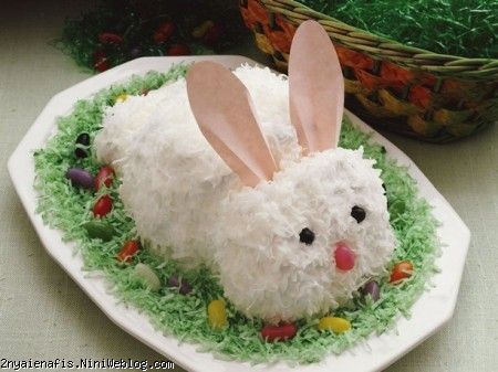   آموزش تزیین کیک خرگوشی Easter Bunny Cake Easter Bunny Cake