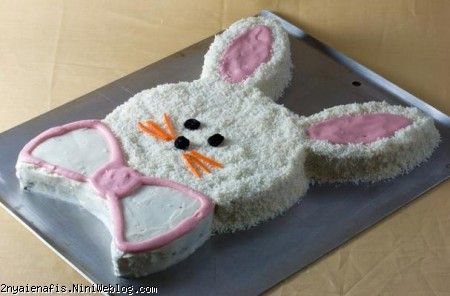 آموزش تزیین کیک با طرح خرگوش