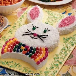  آموزش تزیین کیک با طرح خرگوش Easter Bunny Cakeبا الگو و نقشه خرگوشی 