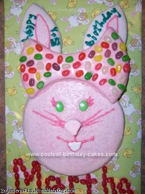   آموزش تزیین کیک با طرح خرگوش Easter Bunny Cakeبا الگو و نقشه خرگوشی  Homemade Bunny Birthday Cake
