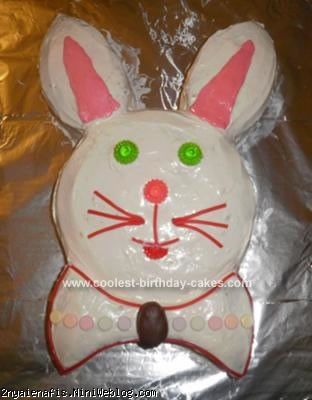   آموزش تزیین کیک با طرح خرگوش Easter Bunny Cakeبا الگو و نقشه خرگوشی  Homemade Bunny Cake