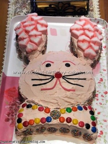 چطور کیک خرگوشی درست کنیم   آموزش تزیین کیک با طرح خرگوش Easter Bunny Cakeبا الگو و نقشه خرگوشی  How to Make an Easter Bunny Cake