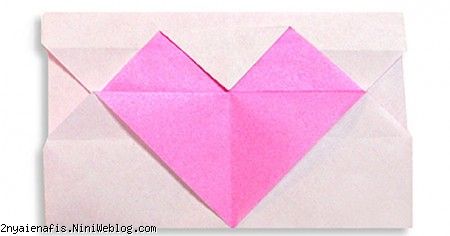  پاکت نامه قلبی آموزش یک پاکت زیبا بشکل قلب Origami Heart's Letter Origami Heart's Letter