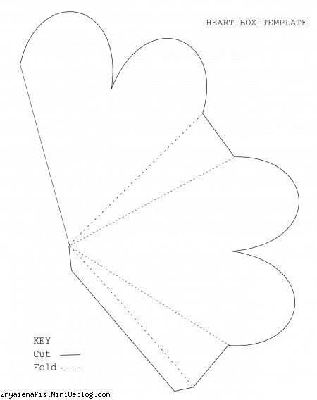 الگوی جعبه کادوهای قلبی شکل 1 + الگو قابل پرینت Valentine Gift Box Printables