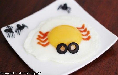 صبحانه نیمرو خرچنگ تخم مرغ تزیین کودکانه