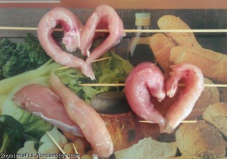 شینسل بشکل قلب فیله مرغ قلبی نهار ولنتاین ناهار روز عشق چی بپزم؟