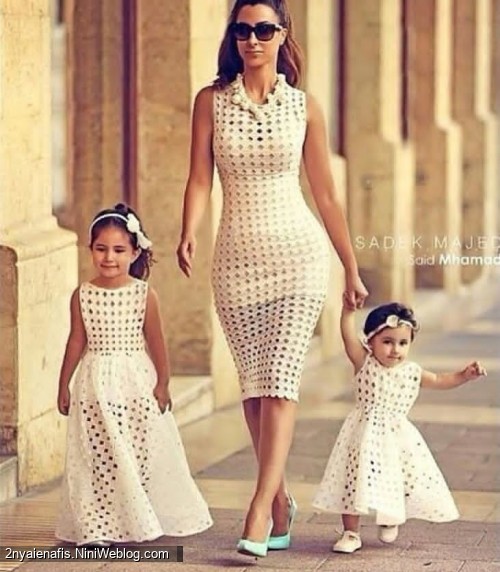زیباترین مدل لباس ست مادر با دختر سری 6