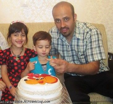 جشن تولد علی اکبر در 2 سالگی  با عمو سعید و بهار 