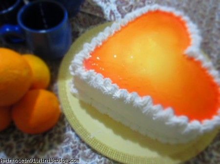تزئین کیک قلب