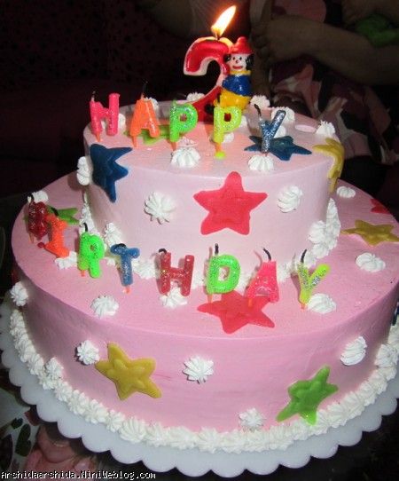 کیک تولد 2 سالگی آرشیدا
