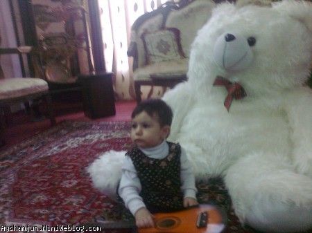 پاندا کوچولوی بابا در کنار خرس سفیدهدیه دای دای جونش