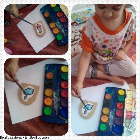  کاردستی و نمایش با نقاشی کودک