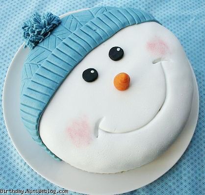 کیک آدم برفی