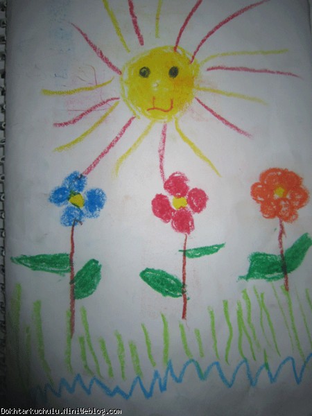 نقاشی منظره و گل