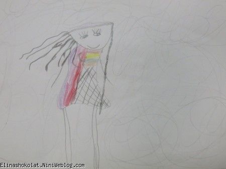 نقاشی دختری در باد..