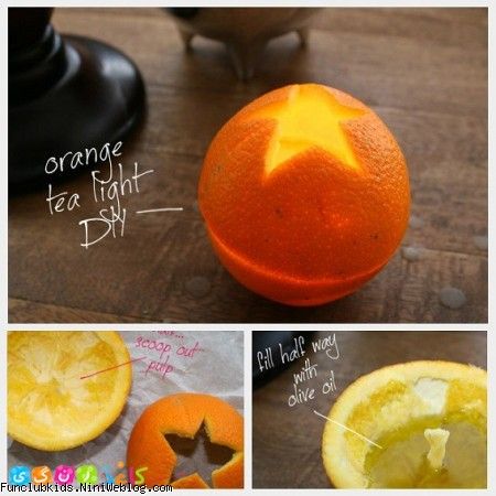 یه شمع پرتقالی و خوش بوی بدون پارافین !