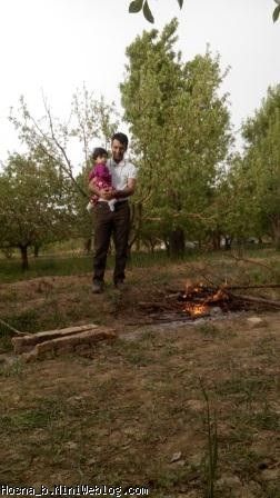 حسنا و بابا حسن کنار آتیش