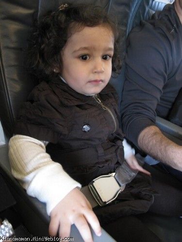 کیانا خانوم در هواپیما