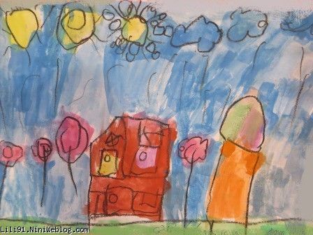 نقاشی آبرنک خلاق کودکانه