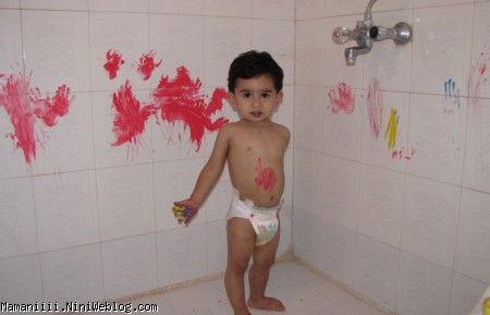 نقاشی در حمام