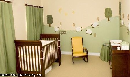ایده ای خلاق برای تزئین دیوار اتاق نوزاد