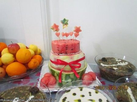 کیک هندوانه سه طبقه