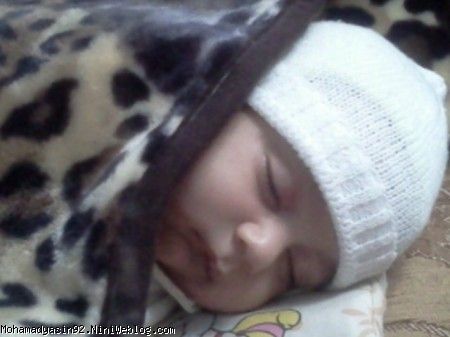 محمدیاسین 2ماهه در حال خواب 
