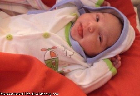 محمد مهدی هنگام تولد در بیمارستان 