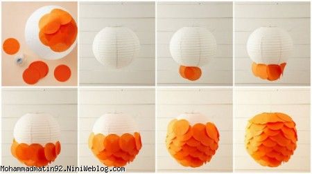 DIY Petal Paper Lamp