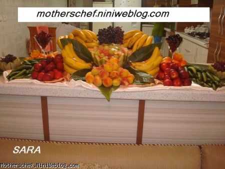 میوه آرائی،تزئین میز نامزدی و مهمانی