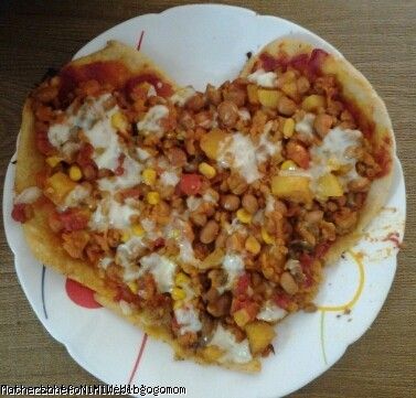 پیتزا قلبی گیاهی