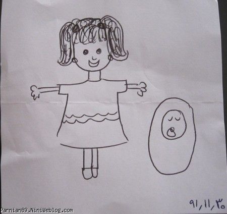 نقاشی دکتر قربانی برای پرنیان خانم شیرین زبون