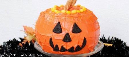آموزش پخت کیک به شکل کدو برای هالووین