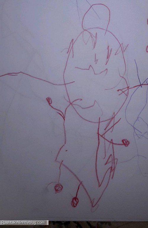 نقاشی کودکانه از جنس دو سالگی