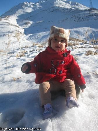 اولین برف بازی دخترم
