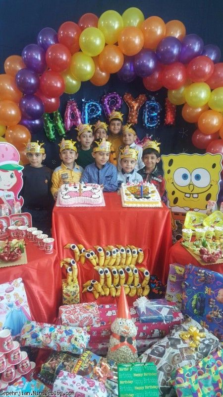 جشن تولد دسته جمعی بچه های پیش دبستانی گل نرگس