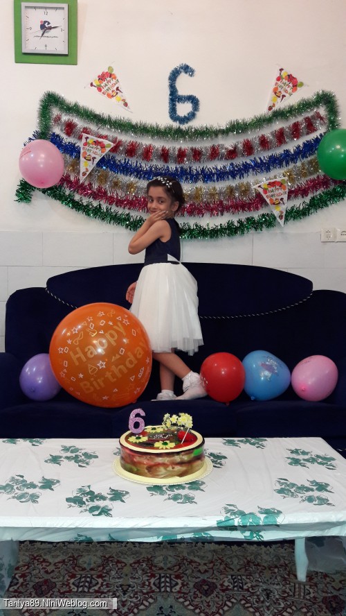 تانیا در تولد 6 سالگیش