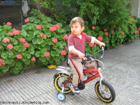 دوچرخه سواری تو حیاط بابایی