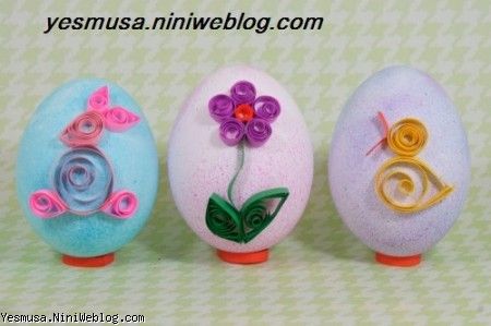 quilled Easter eggs