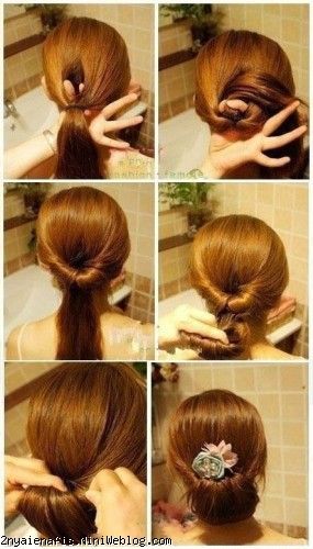 آموزش شینیون و روشی ساده برای جمع کردن مو پشت سر مناسب دخترا و مامانا