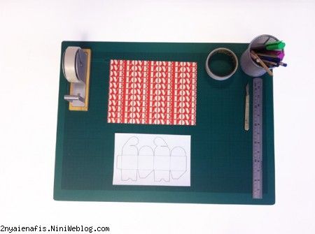 الگوی جعبه کادوهای قلبی شکل 1 + الگوی قابل پرینت