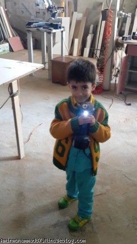 امیرمحمد در کارگاه 